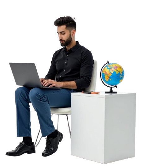 Pakistani male travel agent