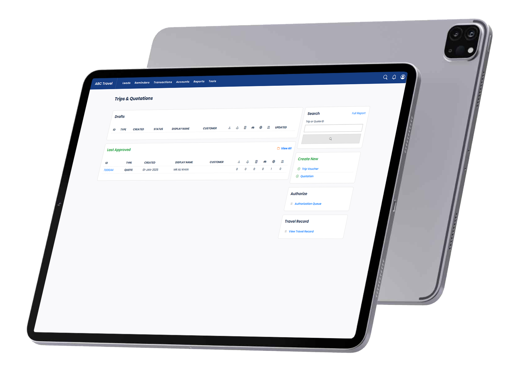 Travel Quotations and Vouchers App